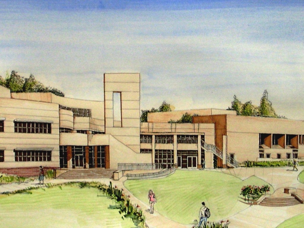 Bronco Student Center – Watercolor Rendering