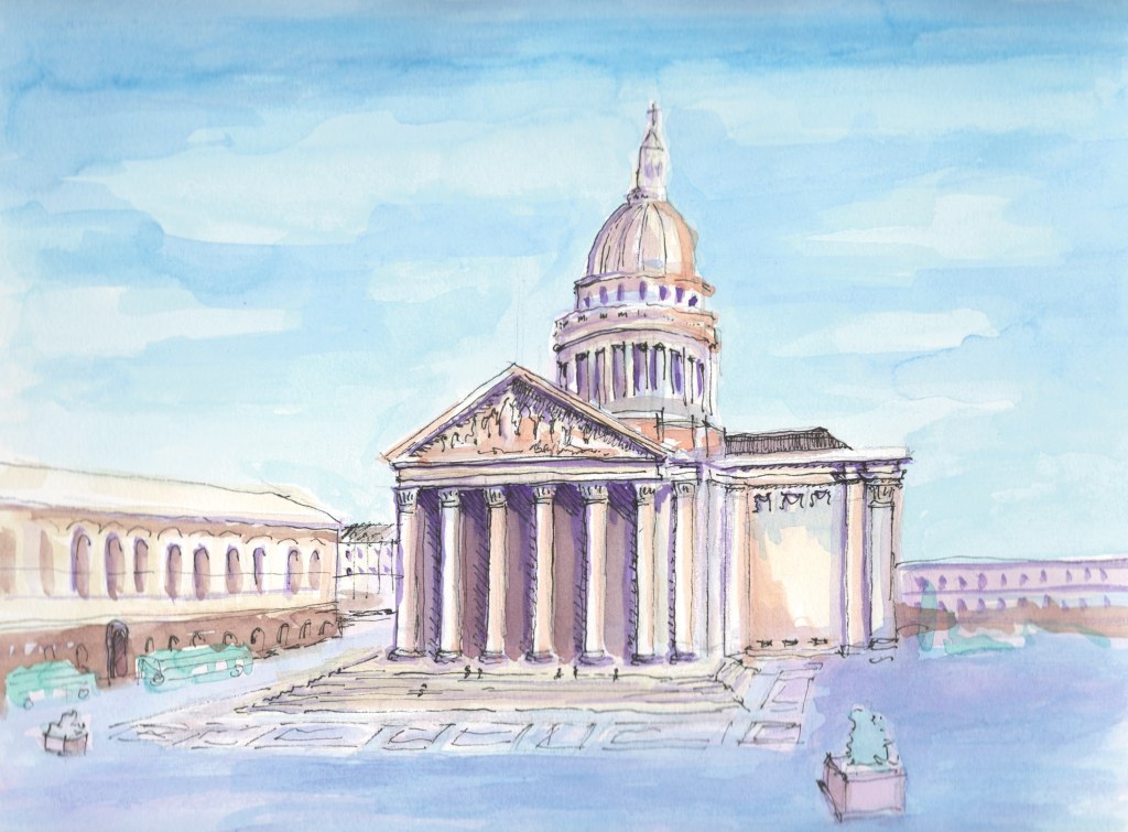 Reinterpreting Architecture with Watercolors